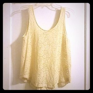 Cream Lace Tank